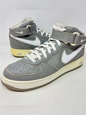 Nike Air Force 1 Mid Mid Grey/White Sneaker Shoes 304096-011 Vintage 2002 Y2K